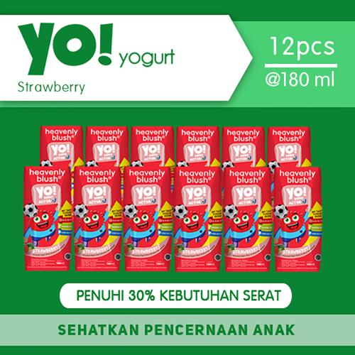 Gambar Yogurt Heavenly Blush YO Strawberry Broccoli 12 x 180 ml dari Heavenly Blush Yogurt Jakarta Utara Tokopedia