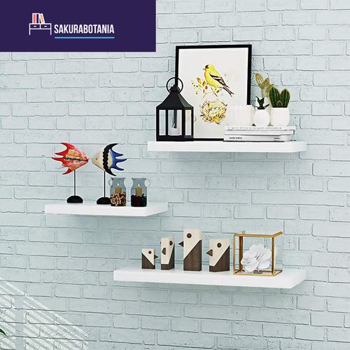 Foto Produk Rak Dinding ( 1 Set ) Floating Shelves Decosheet - Merah dari Sakura Botania Furniture