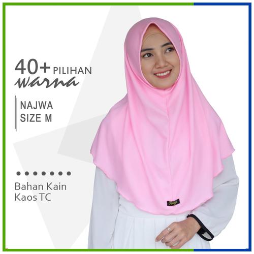 Foto Produk Jilbab Instan NAJWA M / Hijab Kaos Bergo NAJWA Polos Size M dari Jilbab Mazoya