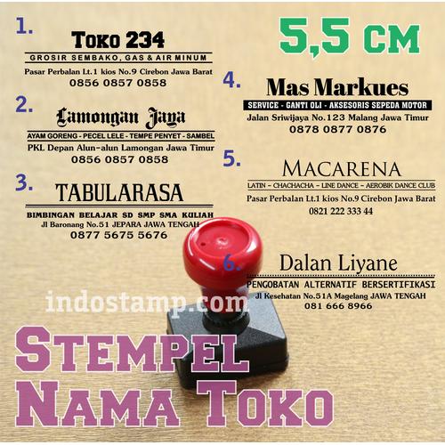 Jual stempel otomatis nama toko fisik offline alamat cap nota kuitansi ...