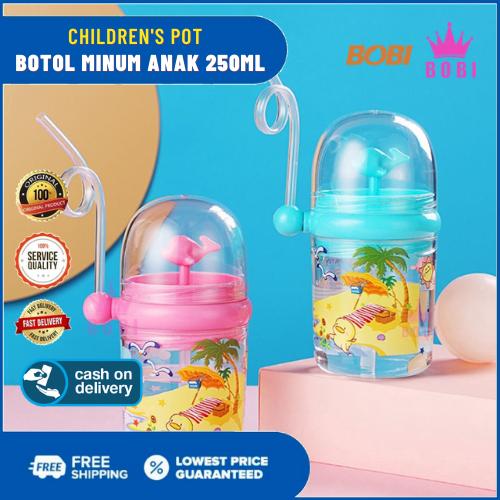 Foto Produk Botol Minum Anak - Botol Minum Anak Model Paus - Children's Pot 250ml - Abu-abu dari AbadinternasionalTrading