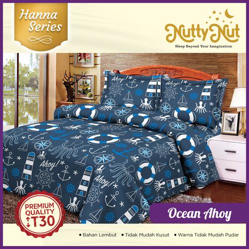Foto Produk Nutty Nut Bed Cover Set microtrx Hn - 160x200x30 King - Ocean Ahoy dari Nutty Nut