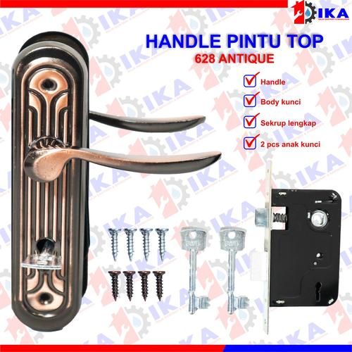 Foto Produk Kunci pintu TOP I-ISERIES Komplit set / gagang handle tarikan murah - TOP 628 ANTICUE dari Indokaryaabadi