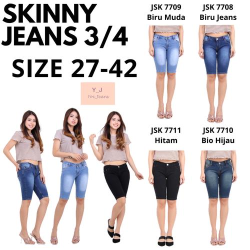 Promo Celana Jeans pendek Skinny 3/4 