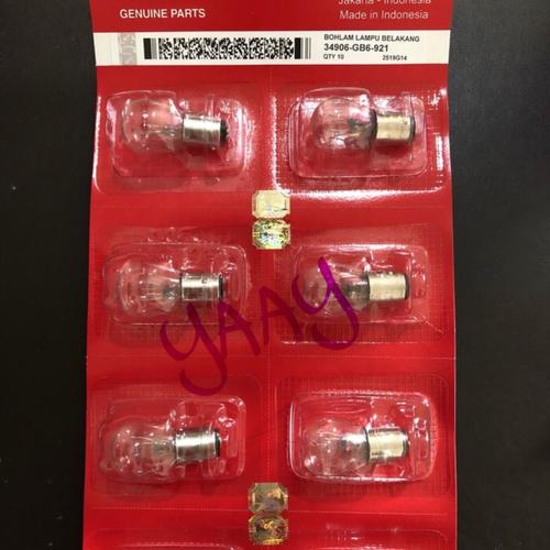 Gambar GB6 BOHLAM STOP BELAKANG REM LAMPU MOTOR 12V 25W GRAND MIO SUPRA dari Boss Auto Part Motor Jakarta Barat Tokopedia