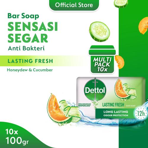 Foto Produk Dettol Barsoap Lasting Fresh 100 gr Super Hemat (Isi 10) dari Dettol Official Store