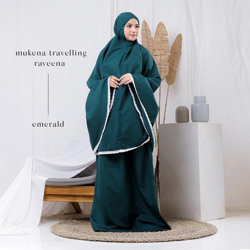 Foto Produk Mukena Dewasa Traveling Raveena - Emerald dari Beli Mukena