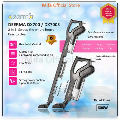 Foto Produk Deerma Vacuum Cleaner 2-in-1 Penyedot Debu DX700 / DX700S - Dx700 White dari MiFa Official Store