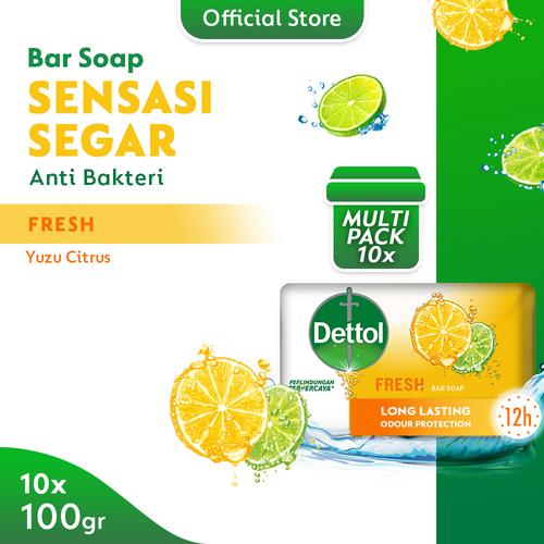Foto Produk Dettol Barsoap Fresh 100 gr Super Hemat (Isi 10) dari Dettol Official Store