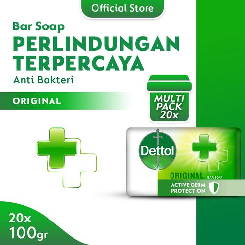 Foto Produk Sabun Batang Anti Bakteri Dettol Original 100g x 20pcs dari Dettol Official Store