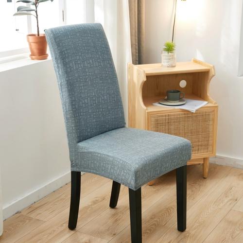 Foto Produk Elastic Chair Cover Plain / Penutup Sarung Kursi Bangku Elastis - SilverGrey Grid dari Le Carre