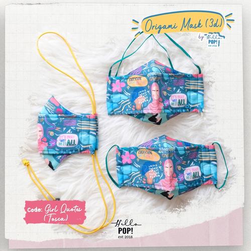 Foto Produk Origami Mask by Hellopop (Girl Quotes - Tosca) - Earloop dari HelloPop!