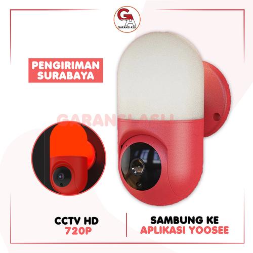 Foto Produk CCTV KAPSUL IP CAMERA YOOSEE FULL HD 1080P INDOOR LAMP INFRARED JERNIH - Merah dari garansi_asli