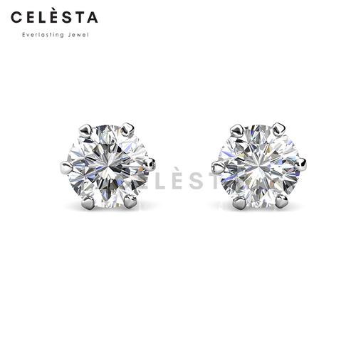 Foto Produk Les Solitaire Earrings - Moissanite diamond Celesta by Her Jewellery dari Her Jewellery