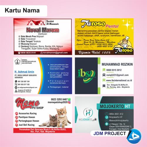 Gambar cetak kartu nama murah 1 sisi dari JDM Project Kab. Mojokerto Tokopedia