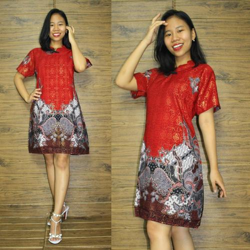 Foto Produk Dress Midi cheongsam Talia Batik imlek wanita - gbr 2 dari Angelsammy shop