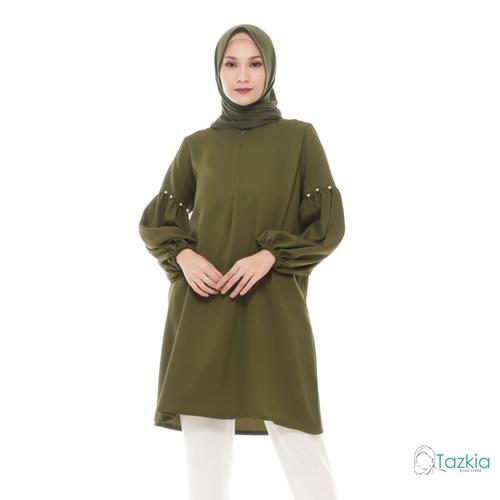 Foto Produk Atasan Muslim Wanita | Noya Tunik Hijau | S M L XL | Original - M dari Tazkia Hijab Store