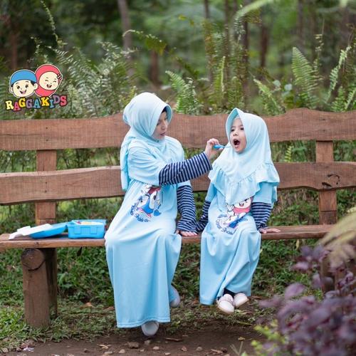 Foto Produk Baju Gamis Anak Perempuan Raggakids Rg17 Bahan Kaos Usia 2 - 11 Tahun - XS dari aisha89