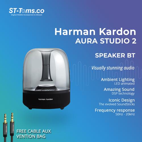 Foto Produk Harman Kardon Aura Studio 2 Wireless Bluetooth Speaker - Hitam - Free Aux dari ST-Toms.co