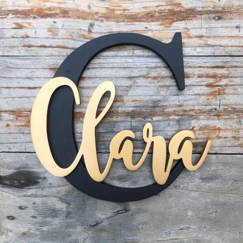 Foto Produk Hiasan Dinding Wall Decor Huruf Kayu Custom Inisial Nama dari Bogor Woodcraft