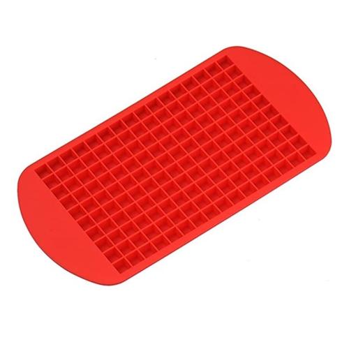 Foto Produk Cetakan Es Batu Silikon Kecil 160 Sekat Ice Cube Silicone Tray Mold - Merah dari Central Electronic