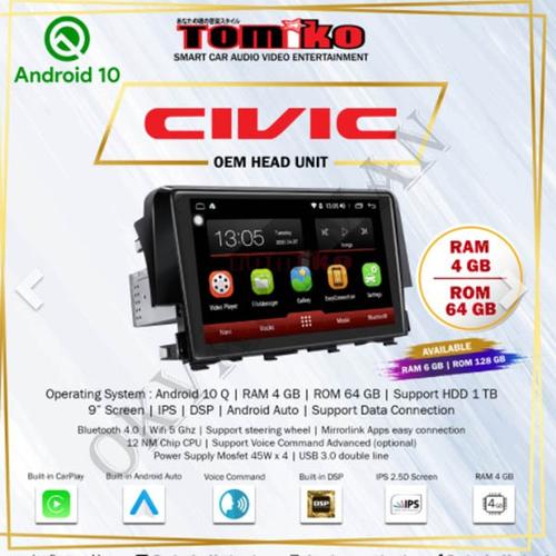 Jual TOMIKO HEAD UNIT CIVIC TURBO 