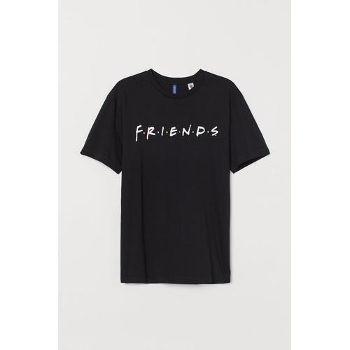 H\u0026M T-Shirt Friends Black Original 100 