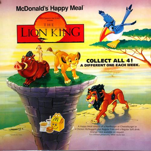 Simba Lion King Mcdonalds Toys 1994 Jual Figure Happy Meal