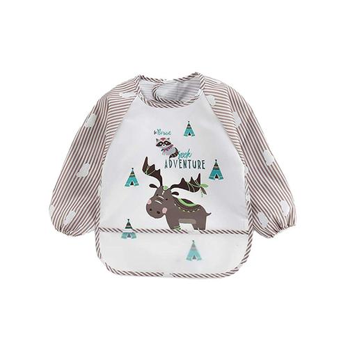 Foto Produk Waterproof Animal Baby Bibs / Celemek Bayi - Abu-abu dari Abby Baby