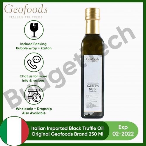 Foto Produk Premium Black Truffle Oil 250 ml Geofoods imported Italy Tartufo Nero dari Budgettech