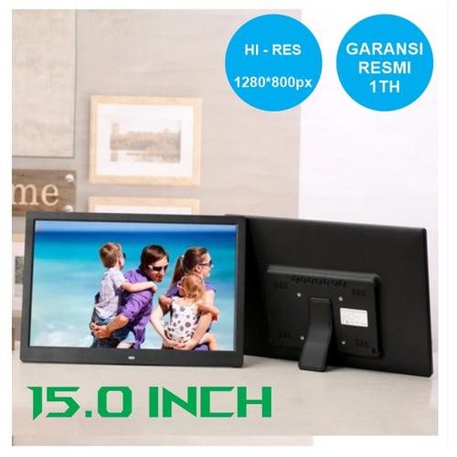 Foto Produk DIGITAL PHOTO FRAME 15 INCH - HIGH RESOLUTION - FULL HD MULTI PLAYBACK - Hitam dari EtalaseBelanja