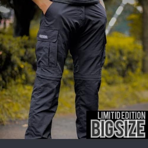 Foto Produk celana gunung celana sambung size besar bahan quick dry avaress 3XL - Hitam, XXXL dari Avares store