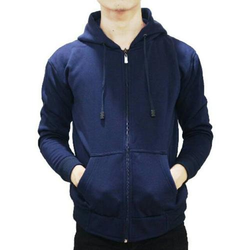 Foto Produk Best seller !!! Jaket Sweater Polos Hoodie Zipper/Resleting Navy - ZIPPER NAVY, M dari stuvco.sportswear