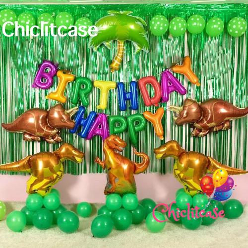 Foto Produk set paket balon ulang tahun dinosaurus dino dekorasi pesta birthday dari chic lit case