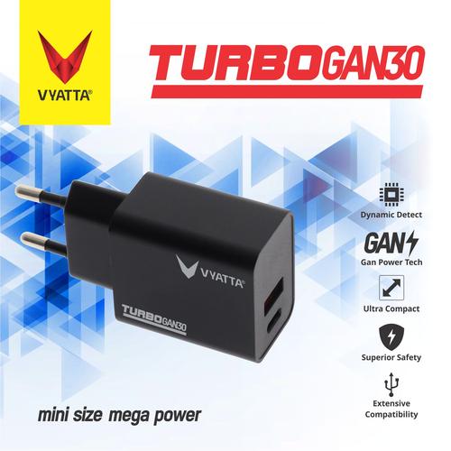 Foto Produk VYATTA TURBO GAN 30W PD Dual Power Delivery + QC / VOOC Fast Charger - dari VYATTA PALEMBANG