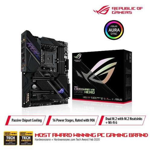 Foto Produk ASUS ROG Crosshair VIII Dark Hero AMD X570 ATX Gaming Motherboard dari Yoestore