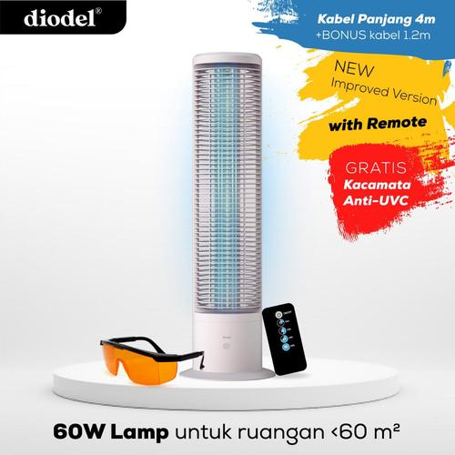 Foto Produk Diodel 60W Germicidal Auto-Sensor UVC Sterilizer Lamp+Ozone BunuhCovid - Putih dari Diodel Indonesia