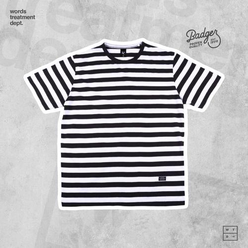 T-SHIRT BADGER - BB LINE 2 STRIPE BLACK 