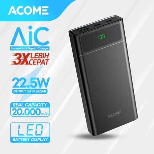 Foto Produk ACOME Powerbank 20000mAh Fast Charging QC3.0 PD VOOC SCP Dash AP201 - Powerbank AP201 dari Acome Indonesia
