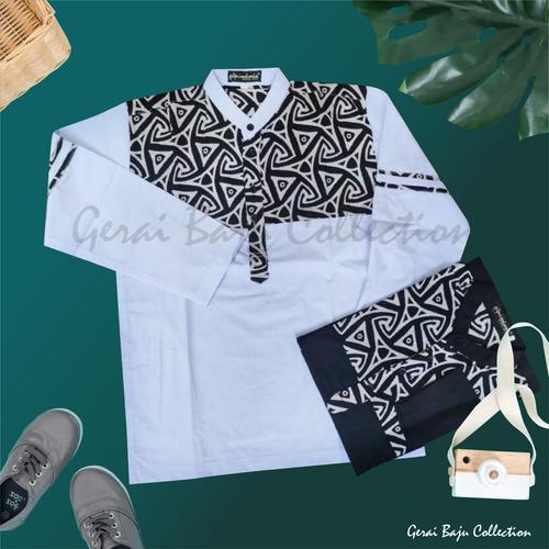 Foto Produk Baju Koko Batik Anak Laki Laki Atasan Muslim Anak Koko Anak Usia 10-13 - Putih, 10-11 tahun dari Gerai Baju Collection
