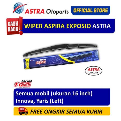 Foto Produk Wiper Blade Hybrid Graphite ASPIRA EXPOSIO Innova,Yaris ukuran 16 inch dari Astra Otoparts