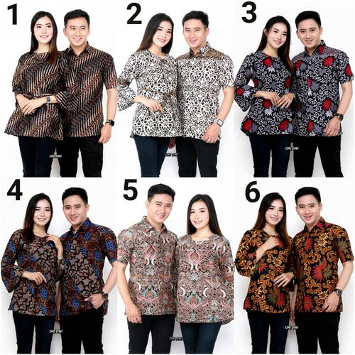 Gambar COUPLE BATIK SERAGAMAN BATIK PRIA DAN WANITA SERAGAM KERJA TOP - Kmja Cow, M dari abcbatikpekalongan Kota Pekalongan Tokopedia