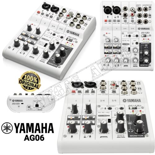 Jual YAMAHA AG06 MIXER AUDIO 6CHANNEL WITH USB INTERFACE ORIGINAL Jakarta Barat VEGAS AUDIO