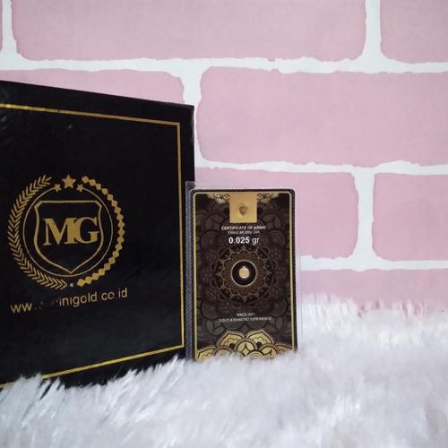 Jual Minigold 0,025 gram Mini Gold Emas Logam Mulia LM 24 Karat Kota