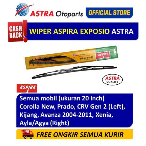 Foto Produk Wiper Blade ASPIRA:Corolla,Prado,CRV,Kijang,Avanza,Agya(ukuran 20inch) dari Astra Otoparts