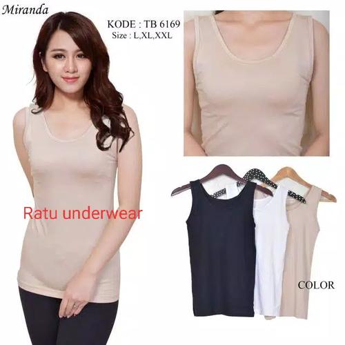 Foto Produk tengtop Miranda tali besar/kaos dalam wanita - cream, L dari Ratu_underwear