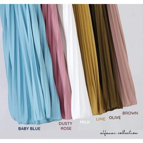 Foto Produk rok plisket premium / rok plisket murah / rok panjang / rok viral - brown dari alfauzicollection