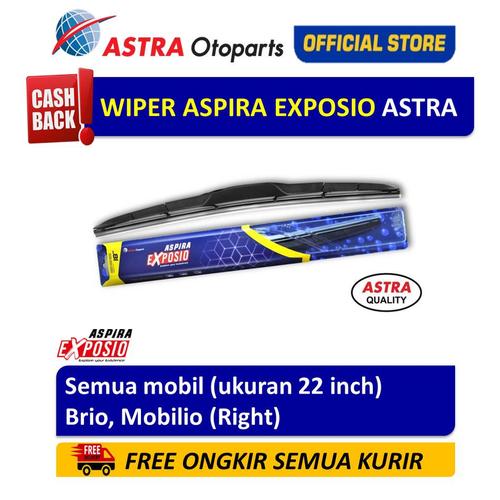 Foto Produk Wiper Blade Hybrid Graphite ASPIRA EXPOSIO Brio,Mobilio ukuran 22 inch dari Astra Otoparts