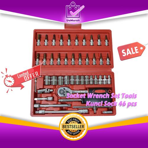 Gambar Socket Wrench Set Tools / Kunci Sock 46 pcs / Sok dari DeMurah Store undefined Tokopedia