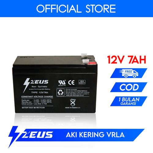 Foto Produk Aki Kering VRLA GEL Deep Cycle Battery UPS Zeus 12V 7Ah dari Zeus Battery